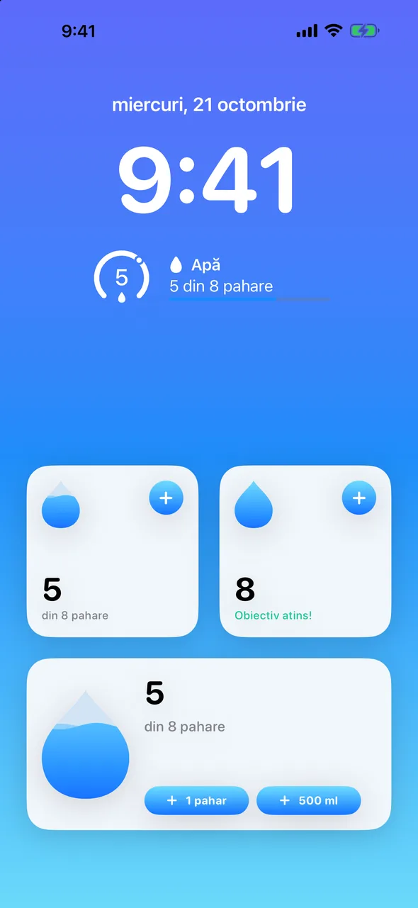 Widget-uri și Siri